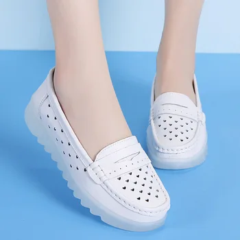 Новая Дизайнерская Белая Удобная мягкая обувь для кормления для женщин и дам