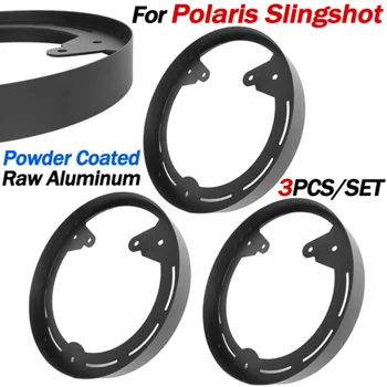 3ШТ светодиодов с порошковым покрытием Черного Цвета Для POLARIS SLINGSHOT Wheel Алюминиевое Кольцо DIY Kit